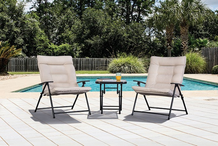 Bastia 3 Pc. Conversation Set Model La-A018Bg-3Pk-Chair By Furniture Of America 