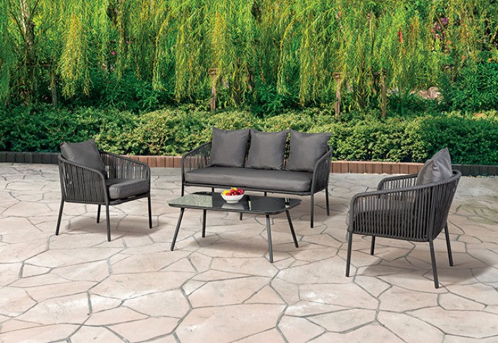 Myesha 4 Pc. Conversation Set Model La-A019Lg-4Pk-Bench By Furniture Of America 
