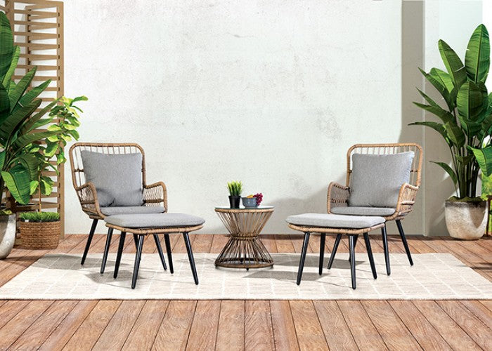 Chandu 6 Pc. Conversation Set Model La-A021Nt-5Pk-Ottoman By Furniture Of America 