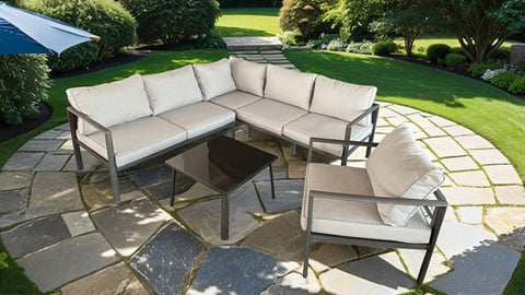 Farisha 6 Pc. Outdoor Sectional Set Model La-A024Wh-4Pk-Chair By Furniture Of America 