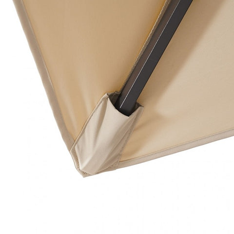 FIDA 8 FT SQUARE UMBRELLA W/ DOUBLE TOP + 37" LARGE BASE