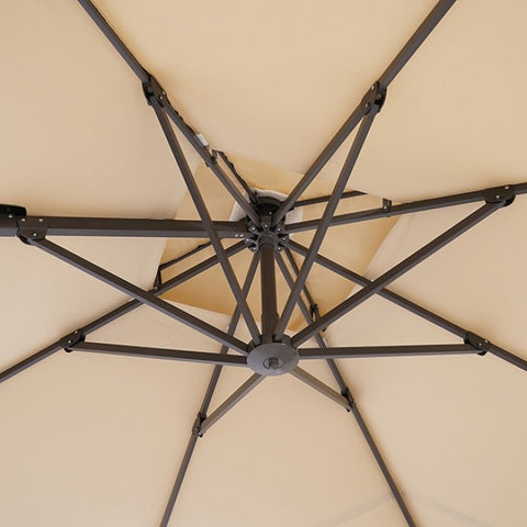 FIDA 8 FT SQUARE UMBRELLA W/ DOUBLE TOP + 37" LARGE BASE