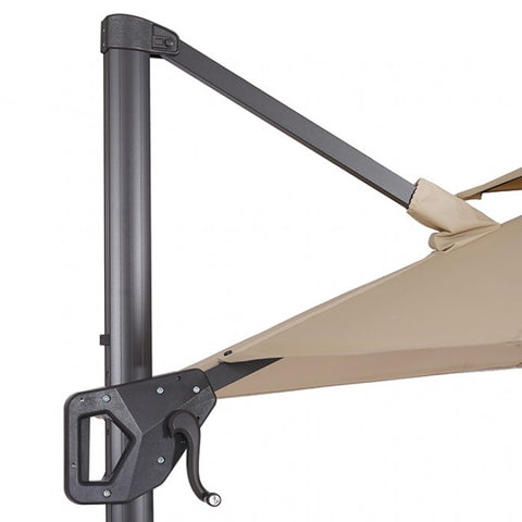 FIDA 8 FT SQUARE UMBRELLA W/ DOUBLE TOP + 37" LARGE BASE