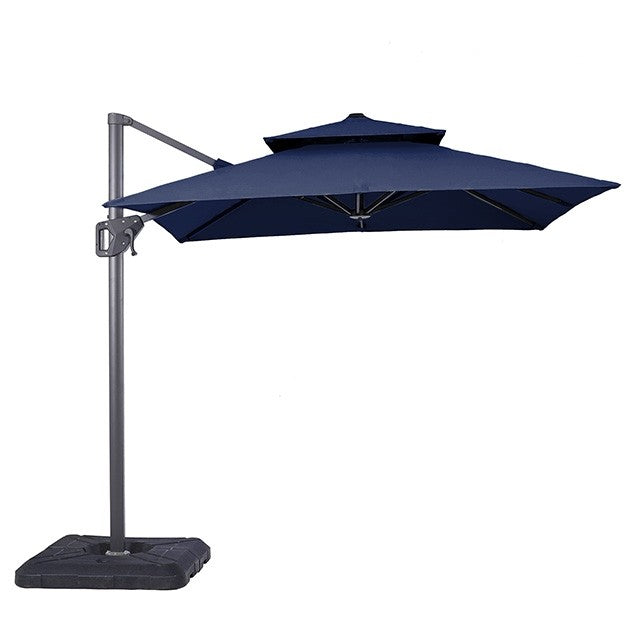 FIDA 8 FT SQUARE UMBRELLA W/ DOUBLE TOP + 37" LARGE BASE