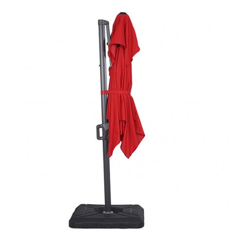 FIDA 8 FT SQUARE UMBRELLA W/ DOUBLE TOP + 37" LARGE BASE