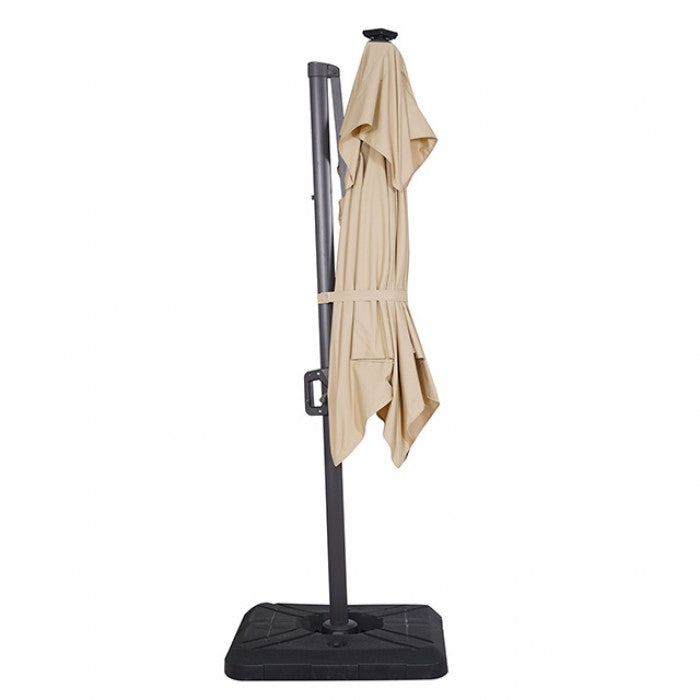 XICO 8 FT SQUARE UMBRELLA W/ DOUBLE TOP W/ LED LIGHT + 37" LARGE BASE