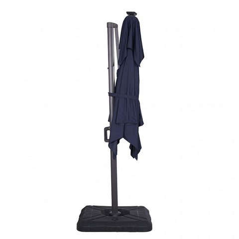 XICO 8 FT SQUARE UMBRELLA W/ DOUBLE TOP W/ LED LIGHT + 37" LARGE BASE