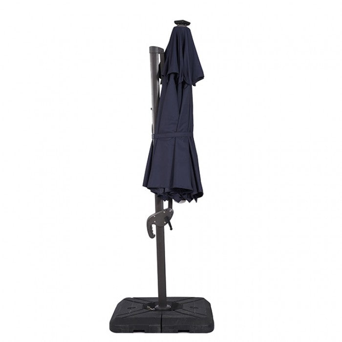 NUTI 10 FT ROUND UMBRELLA W/ LED LIGHT + 37" LARGE BASE