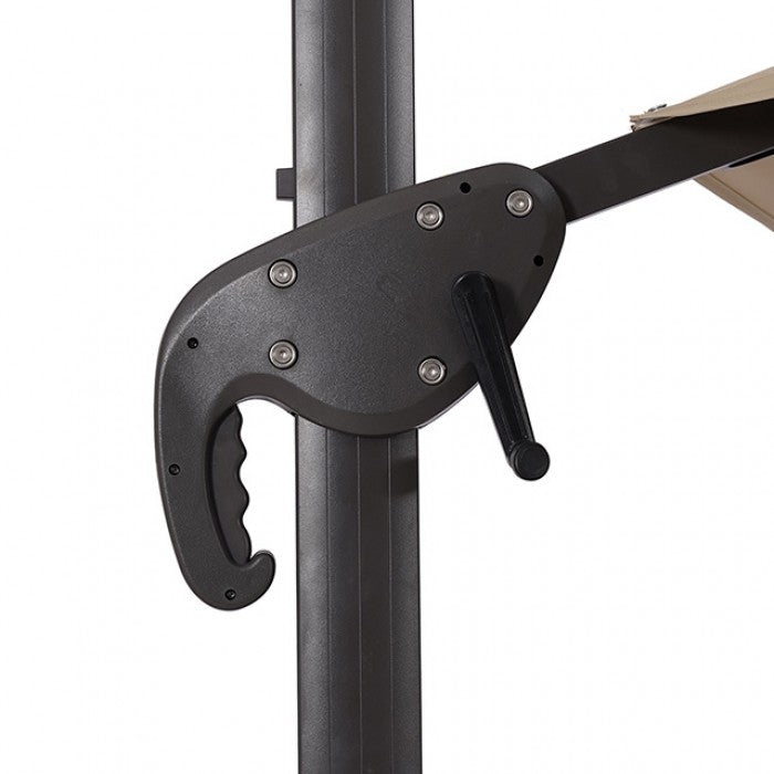 FERA 10 FT ROUND UMBRELLA W/ LED BULB + 37" LARGE BASE