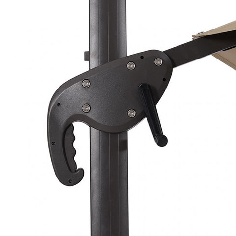 FERA 10 FT ROUND UMBRELLA W/ LED BULB + 37" LARGE BASE