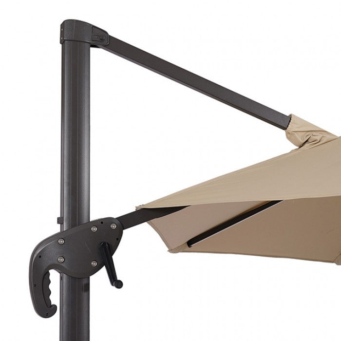 FERA 10 FT ROUND UMBRELLA W/ LED BULB + 37" LARGE BASE