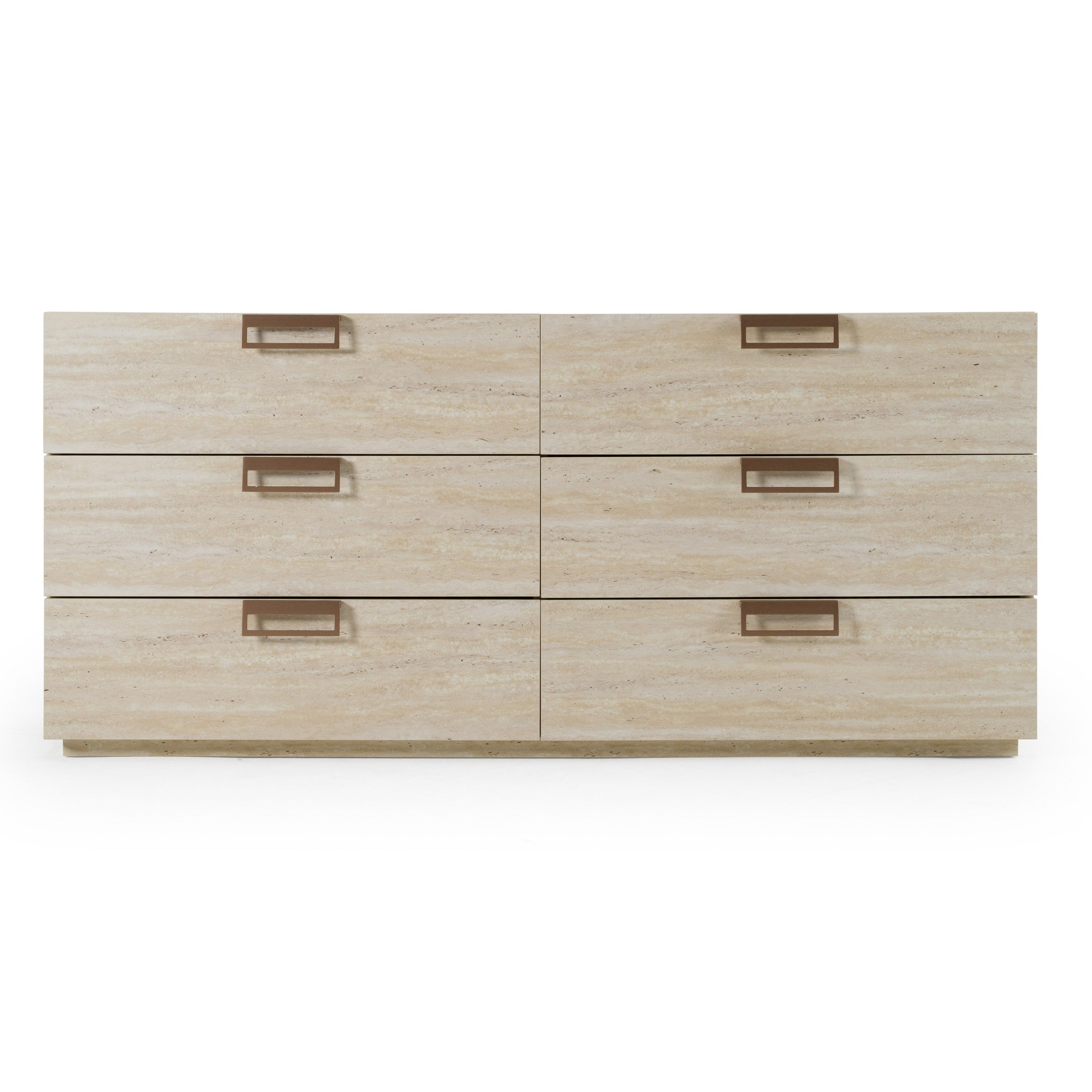 Lamod Italia Lago Modern Faux Travertine Dresser Model VGAC-LAGO-DRS