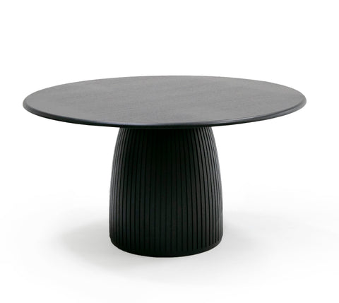 Modrest Lander Modern Mid Century Black Oak Round Dining Table  Model VGDW-J3630-1-BLK