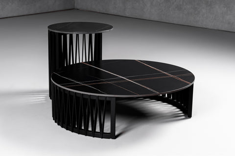 Modrest Larimer Modern Round Coffee Table Set Model VGDW-J5925AB-GRN-CT