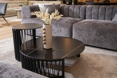 Modrest Larimer Modern Round Coffee Table Set Model VGDW-J5925AB-GRN-CT