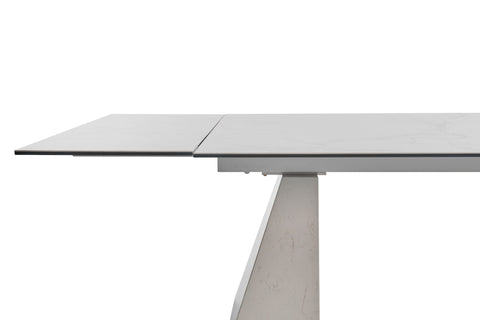 Modrest Latrobe Modern White Ceramic Quartz 118" Extendable Dining Table Model VGYFDT8765-5C-WHT-DT