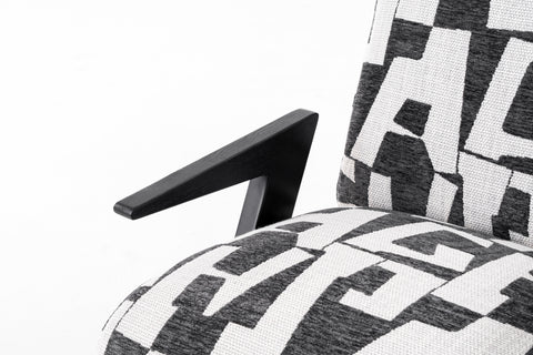 Modrest Leana Modern Black & White Fabric Accent Chair Model VGOD-ZW-23073-BLKWHT