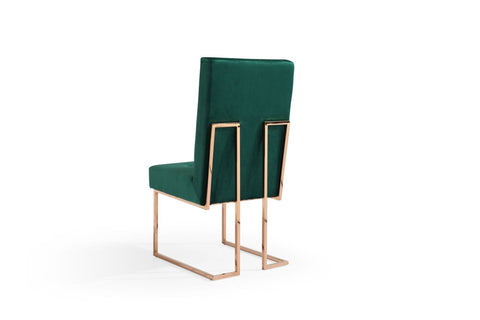 Modrest Legend Modern Green Velvet & Rosegold Dining Chair (Set of 2) By VIG Furniture