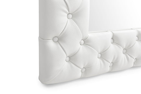 Modrest Legend Modern White Bonded Leather Floor Mirror Model VGVCJ8111-3H-WHT-MIR