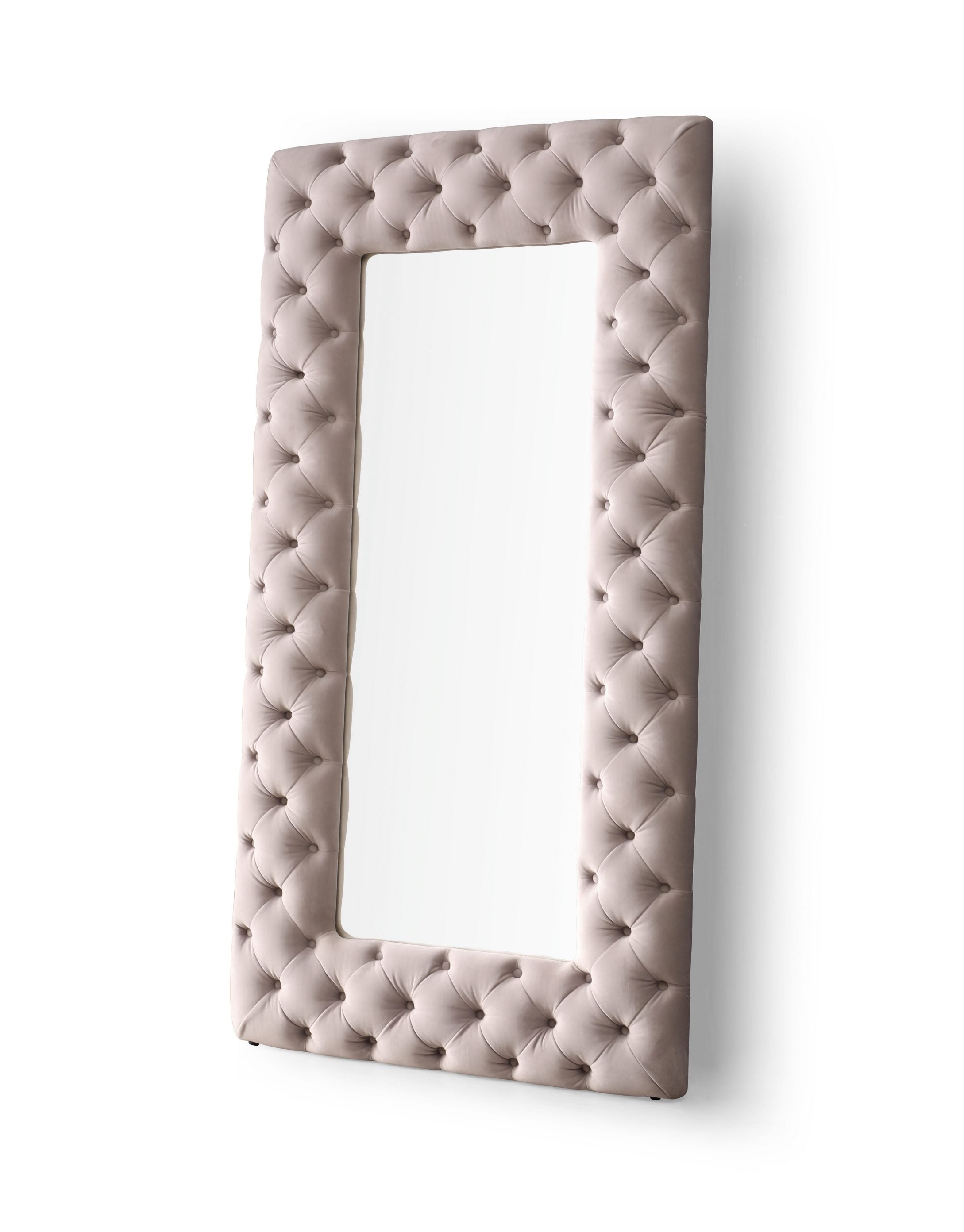 Modrest Legend Transitional Grey Velvet Floor Mirror Model VGVCJ8111-3H-GRY-MIR