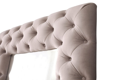 Modrest Legend Transitional Grey Velvet Floor Mirror Model VGVCJ8111-3H-GRY-MIR