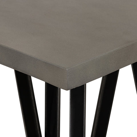 Modrest Richmond Modern Concrete & Black Metal End Table Model VGLBLENO-LT50-01