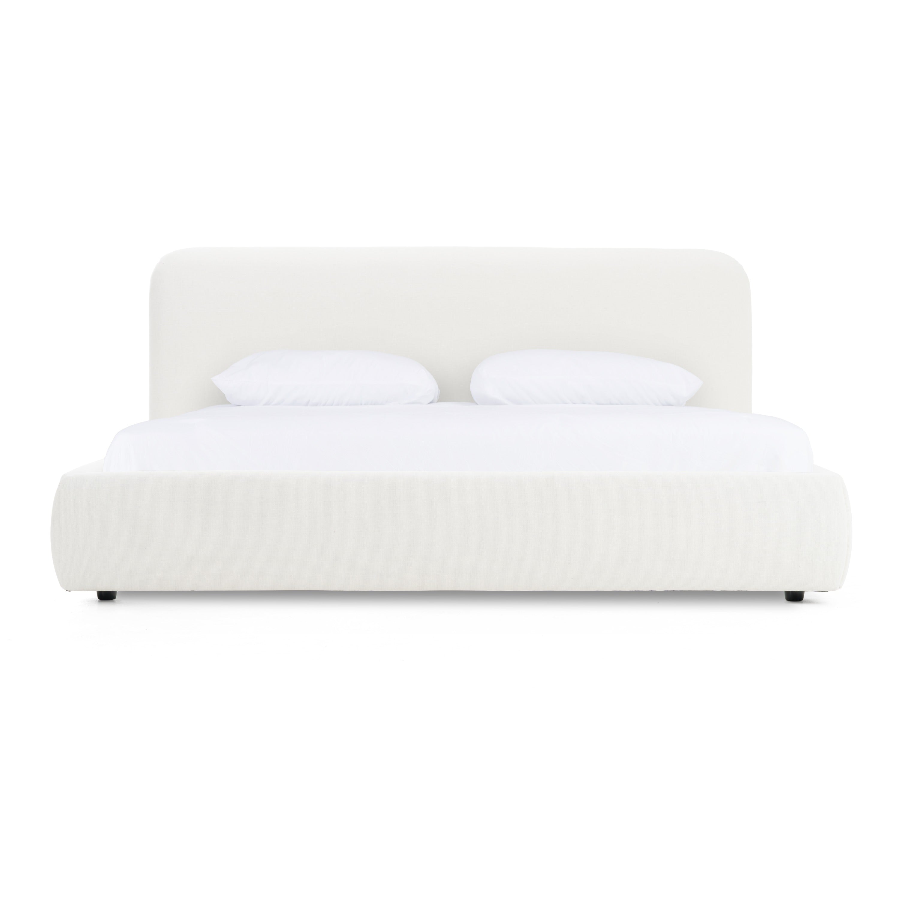 Modrest Liam Modern Ivory Fabric Upholstered Bed Model VGKK-KF.B2007-IVY