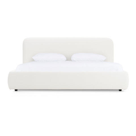 Modrest Liam Modern Ivory Fabric Upholstered Bed Model VGKK-KF.B2007-IVY