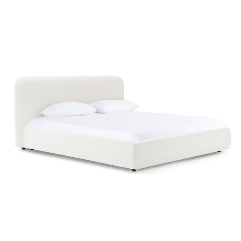 Modrest Liam Modern Ivory Fabric Upholstered Bed Model VGKK-KF.B2007-IVY