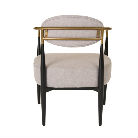 Modrest Liberty Modern Beige Fabric & Black & Gold Accent Chair Model VGDW-L-C500-BGE