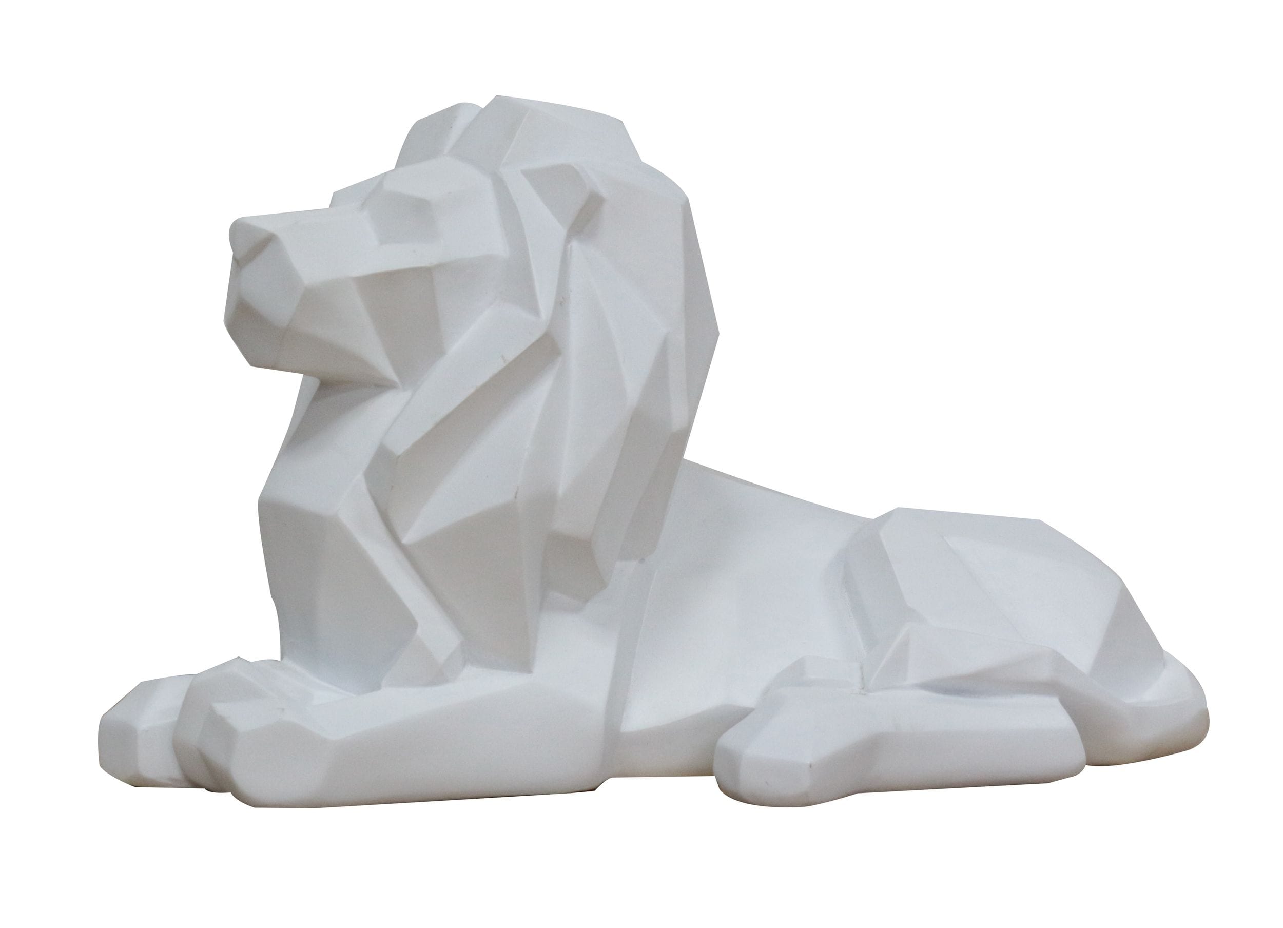 Modrest Lion White Geometric Sculpture Model VGTHDS0074-LION