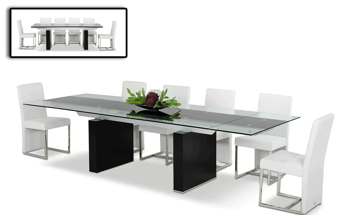 Modrest Lisbon Extendable Glass Dining Table By VIG Furniture