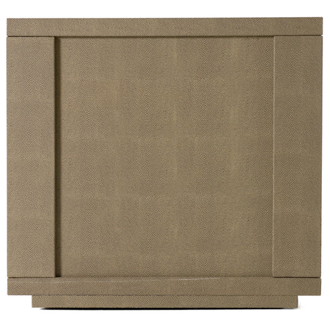 Modrest Lois Modern Beige Shagreen & Brass Nightstand Model VGVC-N2408