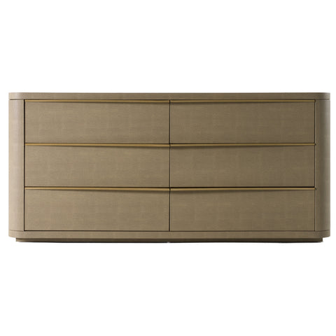 Modrest Lois Modern Beige Shagreen & Brass Dresser Model VGVC-J2408-D
