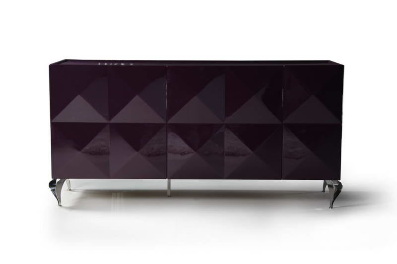 Versus Eva Purple Lacquer 3 Door Buffet Model VGDVLS504A