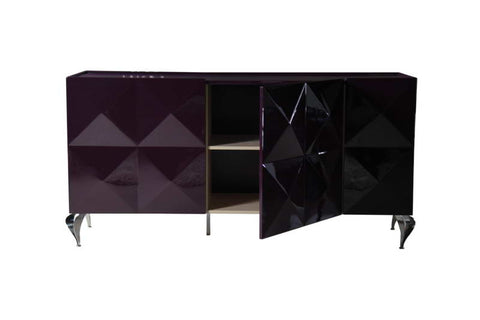 Versus Eva Purple Lacquer 3 Door Buffet Model VGDVLS504A