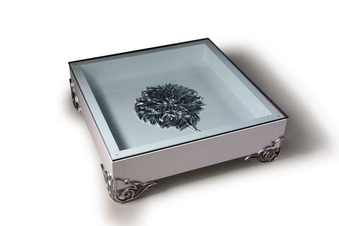 Ls538 Emma Modern White Coffee Table With Glass Top Model VGDVEMMACOFFEE