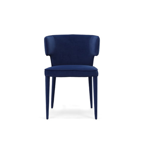 Modrest Lucero Modern Blue Velvet Dining Armchair Model VGYFDC1021F-BLU-DC