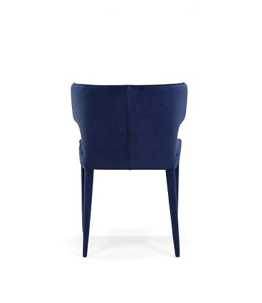 Modrest Lucero Modern Blue Velvet Dining Armchair Model VGYFDC1021F-BLU-DC