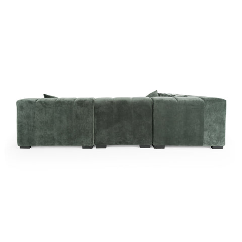 Divani Casa Ludwig Modern Dark Green Fabric Modular Sectional Model VGDW-DS1021-GRN