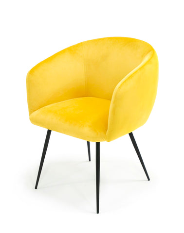 Modrest Luzerne Modern Yellow Velvet Dining Chair By VIG Furniture