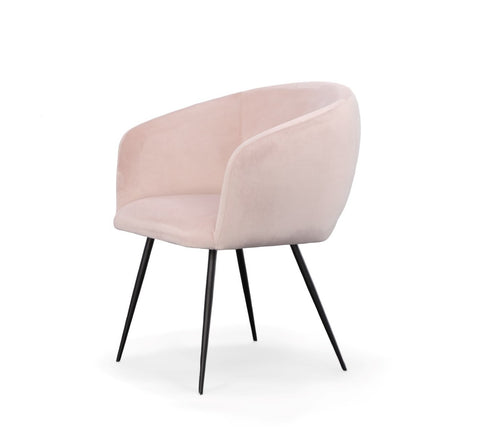 Modrest Luzerne Modern Pink Velvet Dining Chair By VIG Furniture