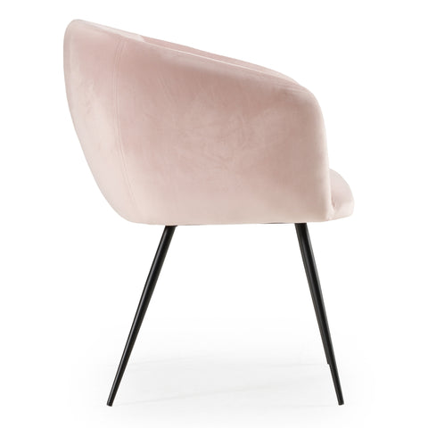 Modrest Luzerne Modern Pink Velvet Dining Chair Model VGYFDC1041-PNK-DC