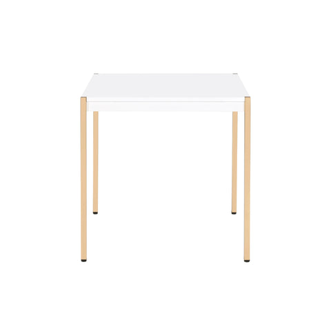 Otrac White & Gold Finish End Table Model LV00035 By ACME Furniture