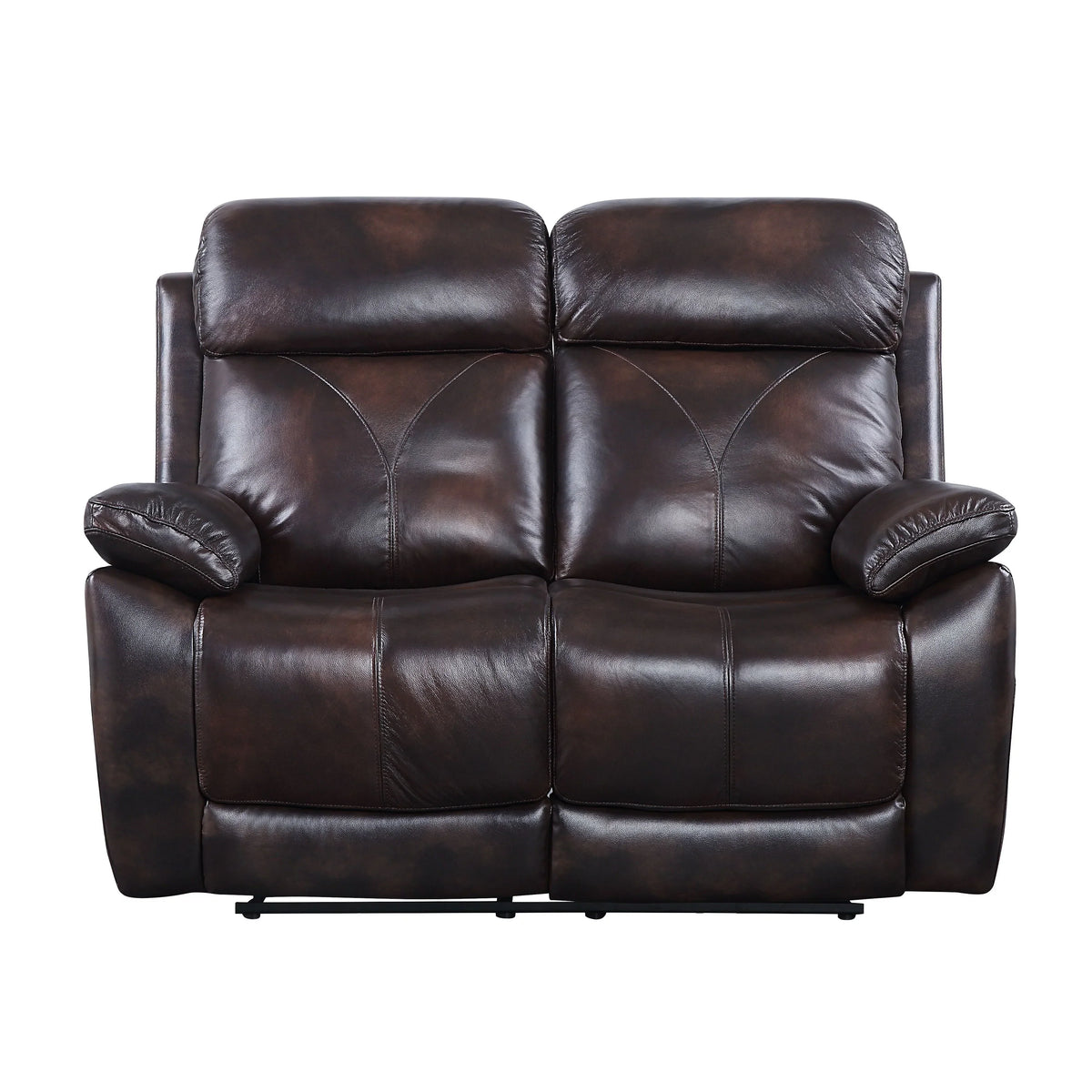 Perfiel 2 Tone Dark Brown Top Grain Leather Loveseat Model LV00067 By ACME Furniture