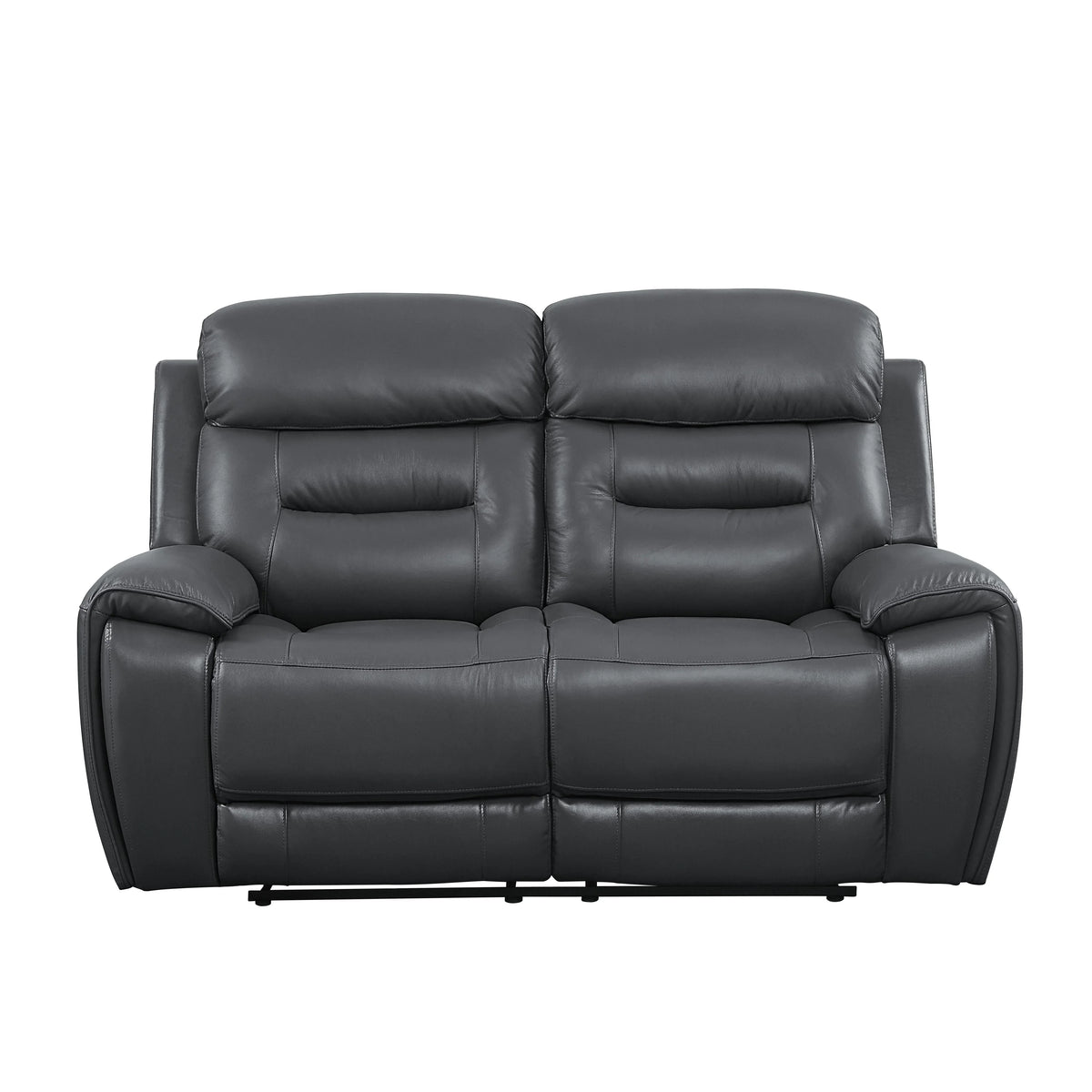 Lamruil Gray Top Grain Leather Loveseat Model LV00073 By ACME Furniture