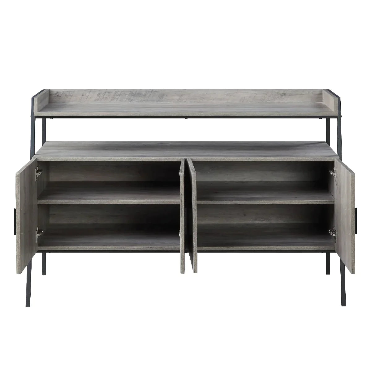 Samiya Gray Oak & Black Finish TV Stand Model LV00151 By ACME Furniture