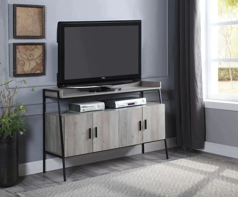Samiya Gray Oak & Black Finish TV Stand Model LV00151 By ACME Furniture