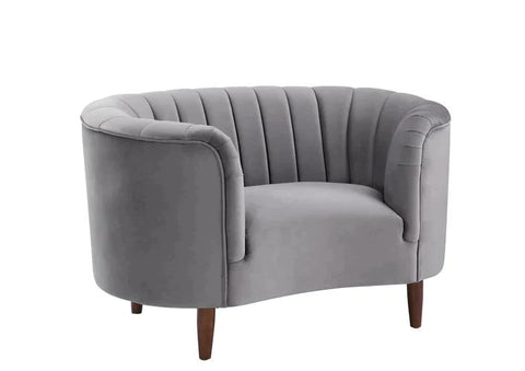 Millephri Gray Velvet Chair Model LV00168 By ACME Furniture