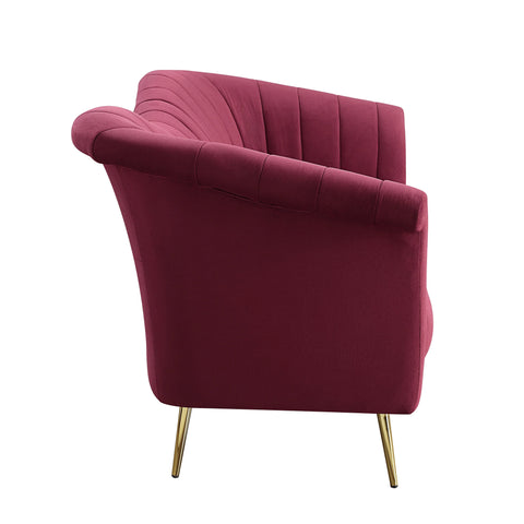 Callista Red Velvet Sofa Model LV00202 By ACME Furniture